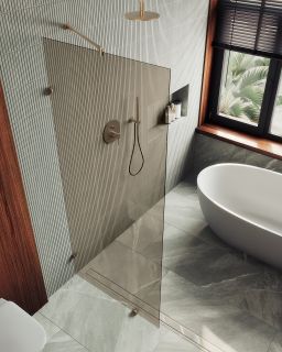 Душевая перегородка MaybahGlass MGD-262-3 79см бронза